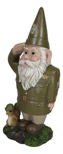 Defend The Homeland USA Patriotic Armed Forces Army Gnome With Squirrel Statue