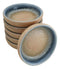 Pack Of 6 Ceramic Ao Nagashi Soy Sauce Oil Condiment Round Dishes Bowls 1.5Oz