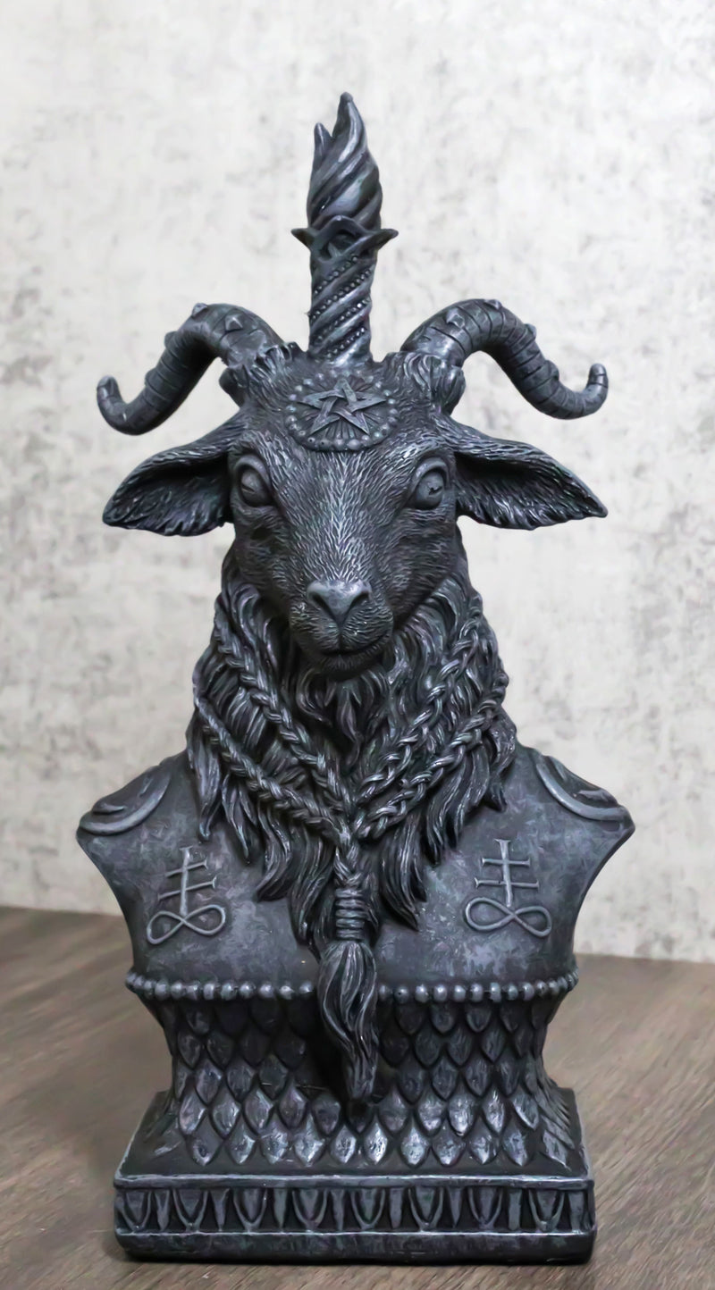 Sabbatic Goat Baphomet Bust Figurine 8"Tall Idol Worship Goat of Mendes