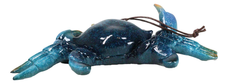 Set Of 6 Nautical Blue Beach Crabs Ocean Marine Wall Hanger Decor Tree Ornaments