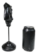 Wicca Black Sacred Cat Moon Masque Ornament On Pole Stand Or Wall Sculpture