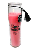 Pack of 2 Pink Love Potion Passion Fruit Tube Wax Candles In Glass Jars 8"H
