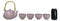 Japanese Sakura Pink Ume Plum Cherry Blossom Traditional Teapot With Cups Set