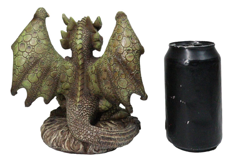 Earth Druid Dragon Holding Magic Cauldron Tea Light Candle Or Incense Holder