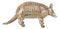 Western Rustic Texas Wild Mammal Armadillo In Tooled Faux Wood Finish Figurine