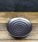 Pack Of 5 Black Tetsu Kesho Collection Porcelain Round Dinner Plates 8.75" D