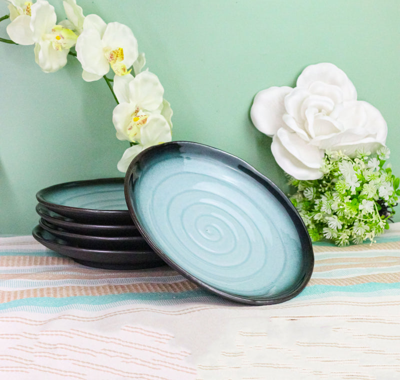 Pack Of 5 Blue Sky Seikai Collection Porcelain Round Dinner Plates 8.75" D