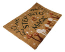 Step Into Magic Dark Forest Mushrooms Wicca Coir Coconut Fiber Floor Mat Doormat