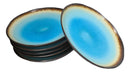 Pack Of 6 Blue Sky Aozora Kannyu Wavy Round Pasta Entree Dinner Plates 9.5"D