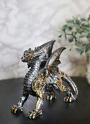 Steampunk Dragon Mechanical Cyborg Robot Sculpture Gears & Clockwork Details