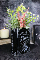 Witchcraft Magic Book of Spells 5.25" H Ceramic Book Shaped Planter Pot Vase