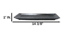 Pack Of 5 Black Tetsu Kesho Ceramic Collection Rectangular Serving Platter 14" L