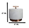 Set Of 4 Marble And Copper Hardware Round Canister Container Storage Jars W/ Lid