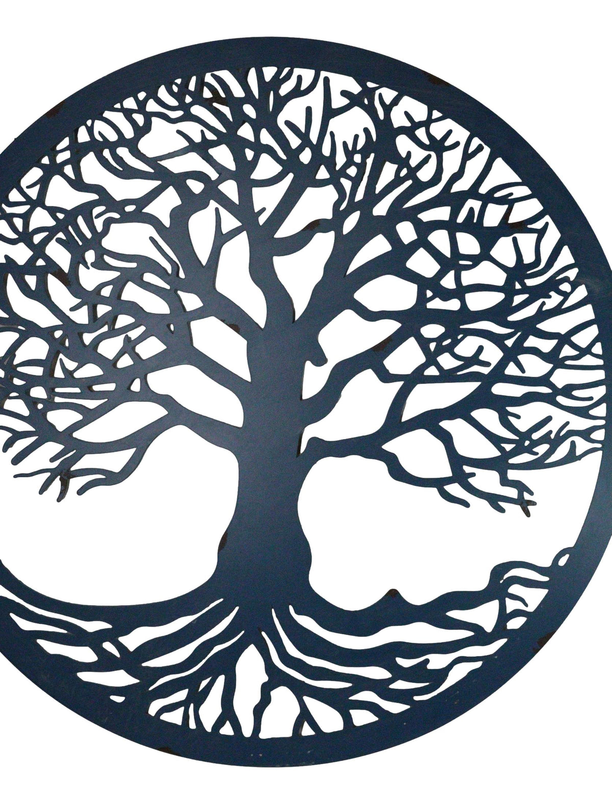 Blue 23"D Oversized Round Celtic Tree of Life Medallion Metal Wall Circle Plaque