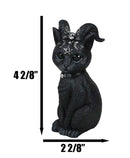 Cultic Fiends Gargoyle Cat Baphomet With Horns Triple Moon Pentagram Figurine