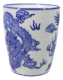 Pack Of 4 Japanese Blue And White Ryu Dragon King Porcelain Mug Cups 12oz