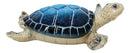 Marine Swimming Blue Shell Sea Turtle Decorative Jewelry Trinket Box Figurine