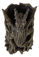 Medieval Forest Tree Ent Greenman Dendritic Roots Dragon Desktop Pen Holder