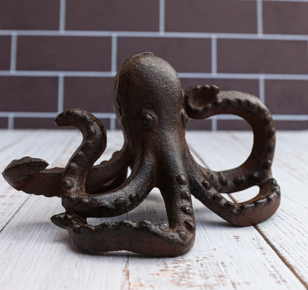 Cast Iron Nautical Sea Octopus Kraken Decorative Paperweight Figurine 5.25"L - Ebros Gift