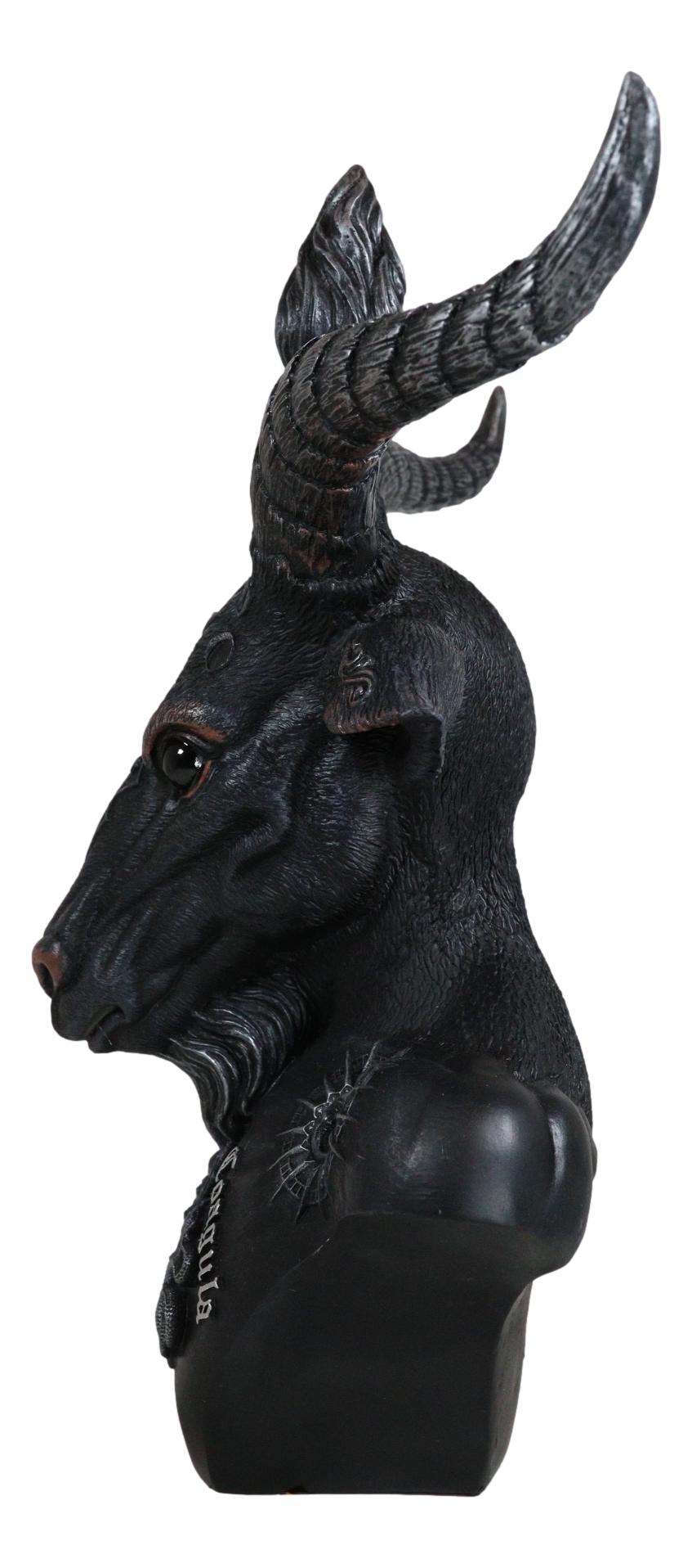 Solve Et Coagula Pentagram Evil Eye Satan Sabbatic Goat Idol Baphomet Figurine - Ebros Gift