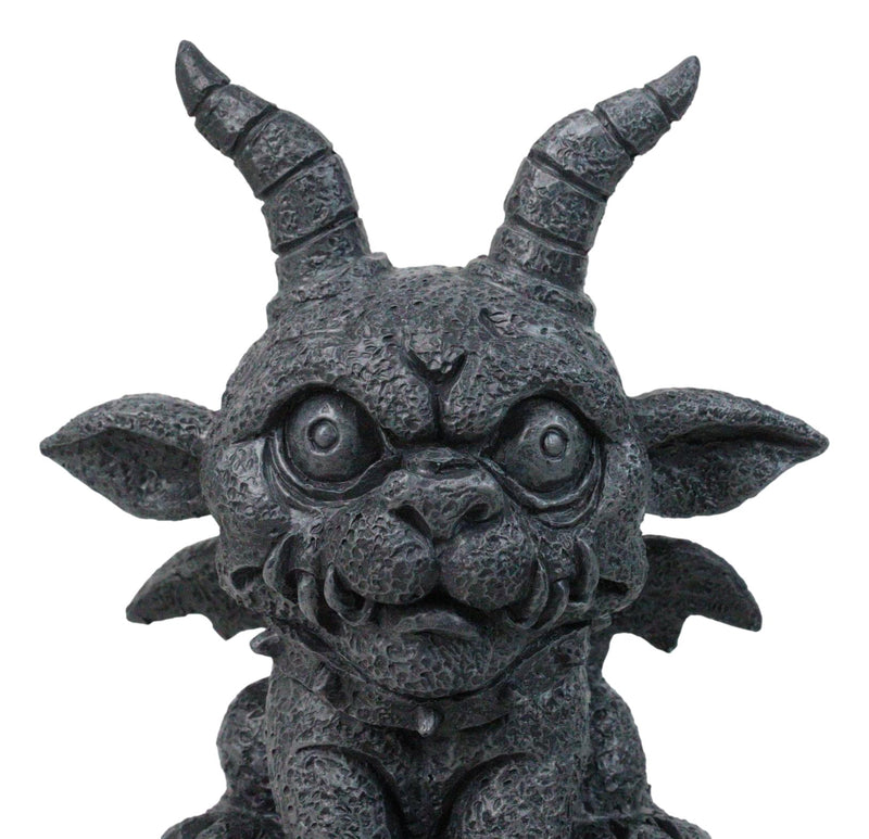Gothic Agamon Bulldog Horned Gargoyle Figurine 5" H Mythical Fantasy Talisman