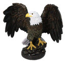 Patriotic American Bald Eagle Figurine With Wings Spread Wildlife Sculpture