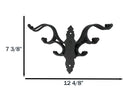 Cast Iron Victorian Swivel Wall Hook Rustic Black 4 Arm Rotating Coat & Hat Rack