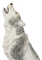 Woodlands Wildlife Mystical Alpha Snow Arctic Wolf Howling At The Moon Figurine