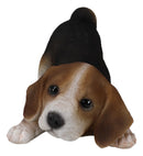 Adorable Crouching Tri Color Beagle Dog Puppy Pet Pal Figurine