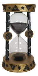 Wicca Metaphysical Sacred Symbols Astrology Zodiac Invertible Glass Sand Timer