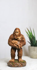 Sasquatch Bigfoot Holding Baby Deer Woodland Cryptid Forest Figurine