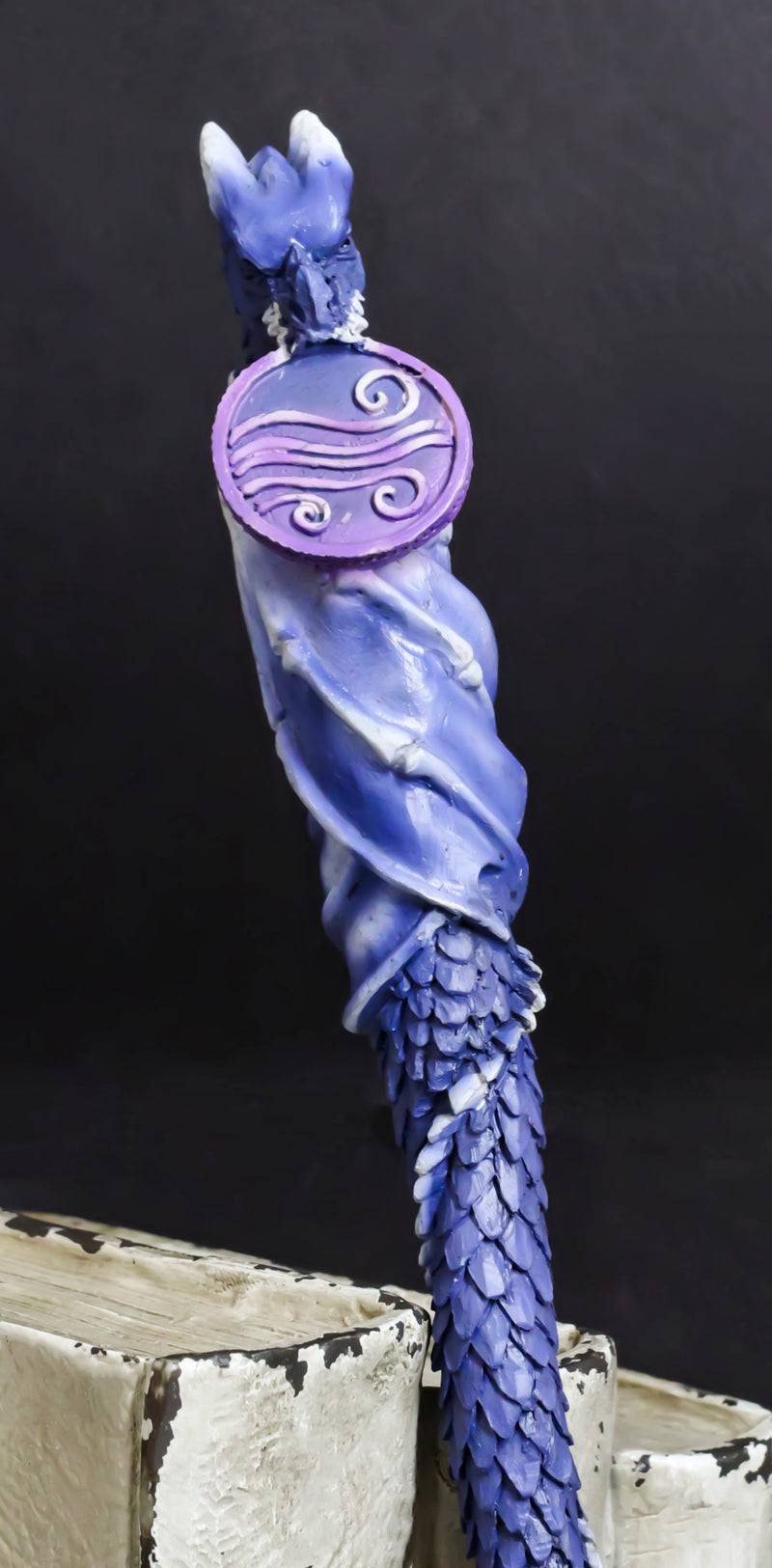 Purple Air Wind Gust Drake Elemental Dragon Fantasy Cosplay Magic Wand 14" L