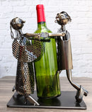 Tango Dancing Lover Couple Hand Made Metal Wine Bottle Holder Caddy Decor