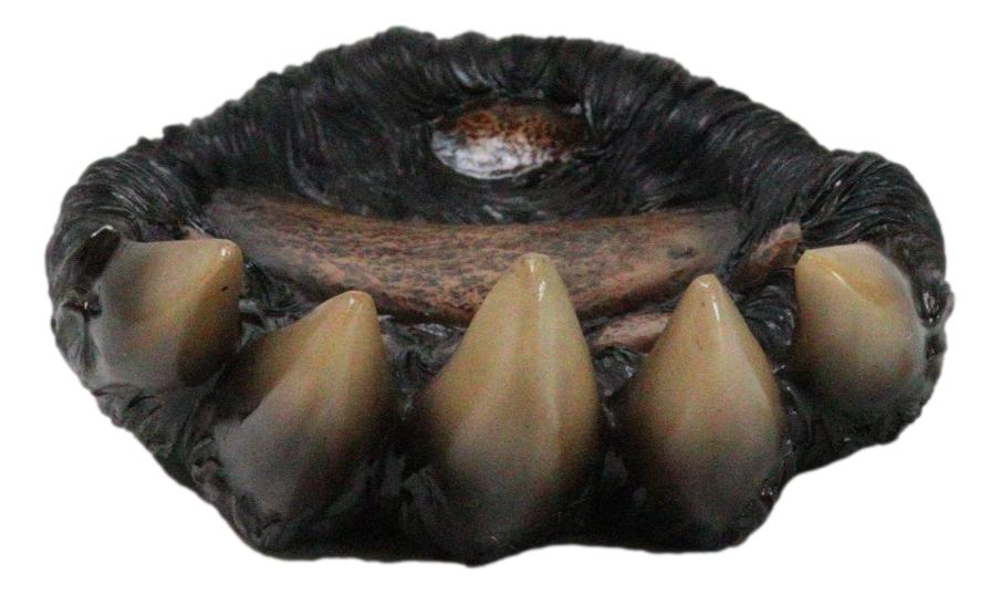 Rustic Western Long Claws Bear Paw Jewelry Trinket Keys Tray Dish Plate Figurine