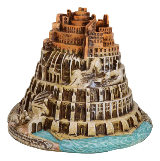 Old Testament Judeo Christian Abandoned Tower of Babel Archaeological Figurine