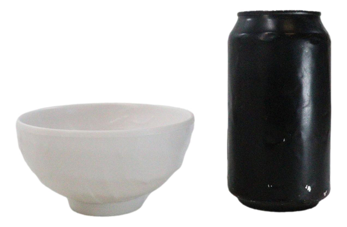 Set of 6 Contemporary Yukino Hana Snow Melamine Round Rice Miso Soup Bowls 10oz