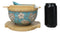 Blue Spring Blossoms Donburi Ramen Bowl With Lid Trivet Spoon Chopsticks Set