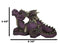 Whimsical Purple Comical Garden Dragon In Repose With Crossed Arms Figurine