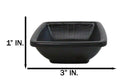 Pack Of 6 Square Black Silk Melamine Condiments Sauce Dipping Bowl or Dishes