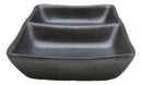 Pack Of 6 Ceramic Tetsu Kesho Soy Sauce Or Condiment Dishes With 2 Compartments