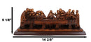 Leonardo Da Vinci The Last Supper Jesus And Disciples Faux Wooden Figurine 14"L