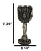War Dog Steampunk Skeleton Bullet Spiked Mohawk Skull Wine Goblet Chalice Cup