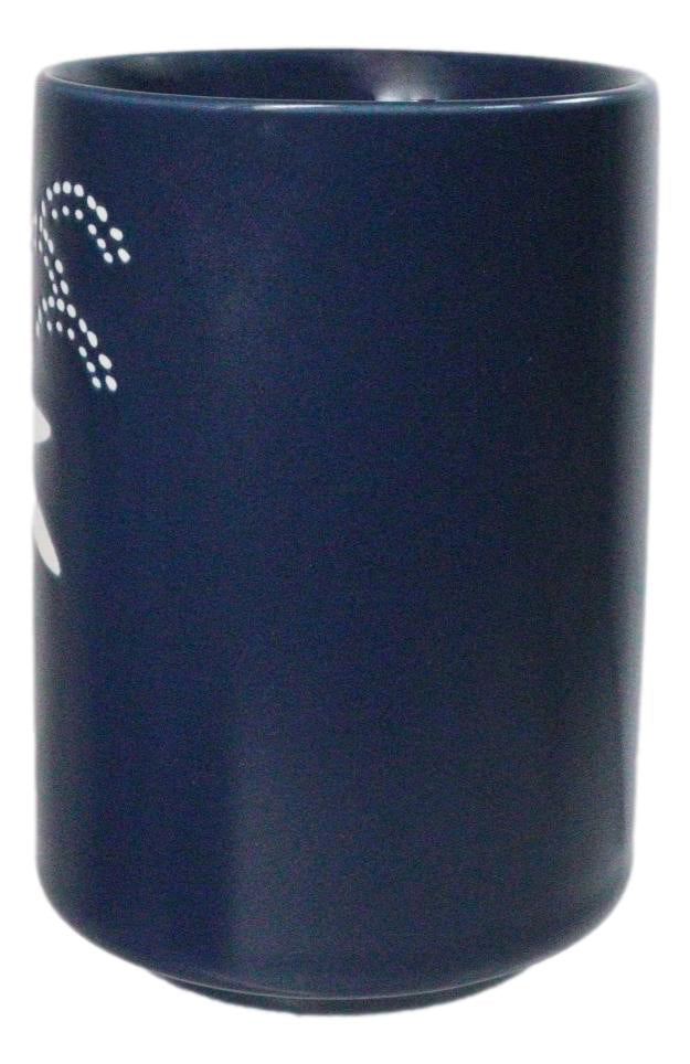 Blue Dragonfly Yunomi Japanese Tea Cups Set of 6 Reactive Glaze Ceramic 10 oz