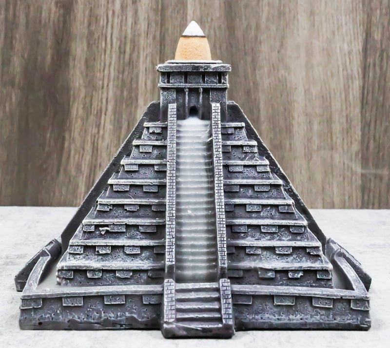 Temple of Kukulcan Mesoamerican Aztec Step Pyramid Backflow Incense Cone Burner