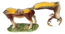 White Tailed Stag Deer Enameled Pewter Austrian Crystals Trinket Jewelry Box