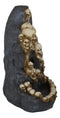 Gothic Melting Skulls Faux Geode Crystals LED Light Cave Backflow Incense Burner