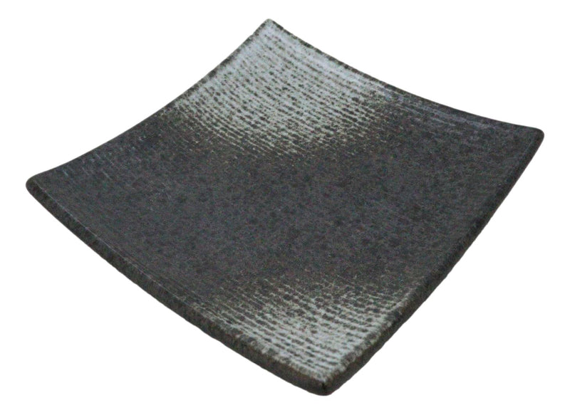 Pack Of 5 Charcoal Grey Hakumu Collection Square Appetizer Dessert Salad Plates