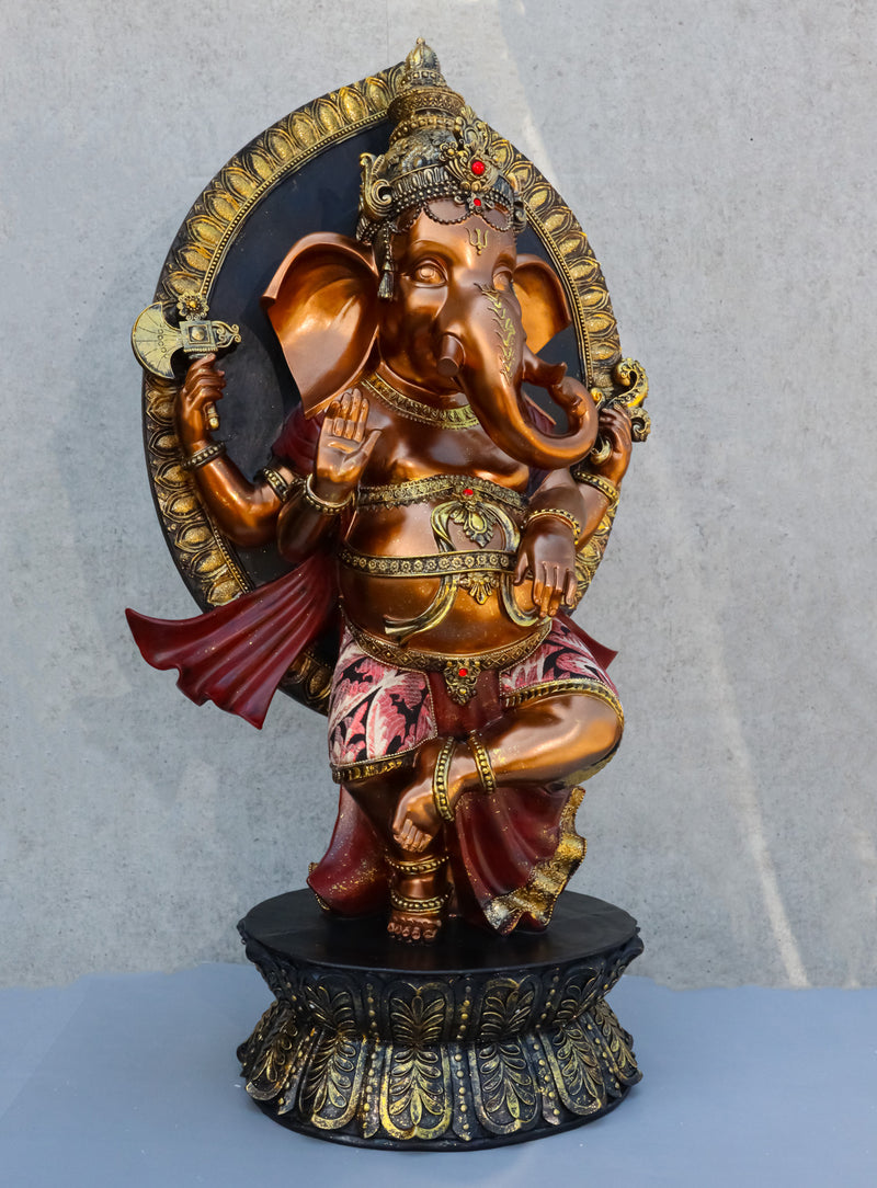 Ebros Large 28.5" Tall Hindu Supreme God Dancing Avatar Nritya Ganesha Chaturthi in Yoga Pose Statue Elephant Deity Patron of Success Arts and Wisdom Hinduism Vastu Altar Decorative