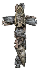Tribal Indian Faux Arrowhead Stones Lamb of God Good Shepherd Wall Cross Plaque