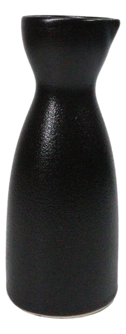 Pack Of 6 Porcelain Kokuyo Black Japanese Wine Sake Tokkuri Carafe Flasks